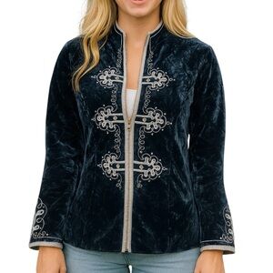 Double D Ranch embellished velvet jacket